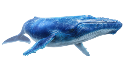 Photorealistic 3d rendering of a majestic blue creature featuring detailed textures and vibrant coloration displayed clearly on white background
