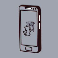 Smartphone communication displaying a QR code and a message on its touch screen