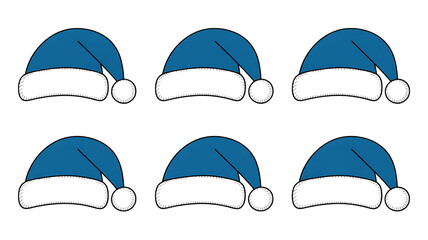 Drifting off to dreamland graphic with cute blue nightcaps, perfect for sleep themed designs or cozy holiday projects, enjoy peaceful slumber with these whimsical illustrations