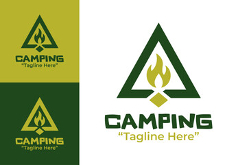 Camping Logo Modern Scenic Wilderness Identity