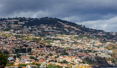 Funchal city, capital of Madeira Island, Portugal