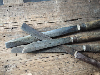 long knife for hard work in kitchen 