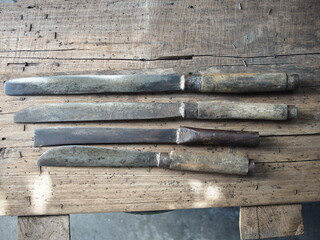 long knife for hard work in kitchen 