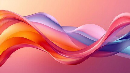 Abstract Wavy Gradient Flowing Lines Vibrant Colors Background