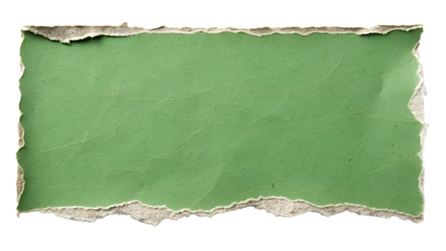 Torn Green Paper Reveal – Texture, Contrast, Abstract, Conceptual, Symbolism, Design Element, Vintage, Neutral, Transparent Background