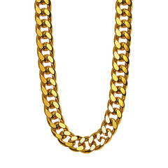 Obraz premium The gold chain is elegant and simple, adding a refined touch. full length isolate on transparent background