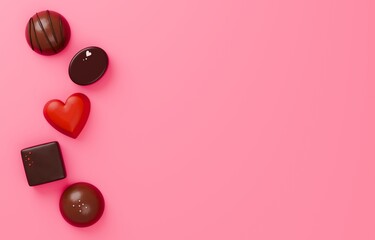 3D素材_バレンタインチョコレート