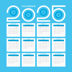 Blue Calendar 2026
