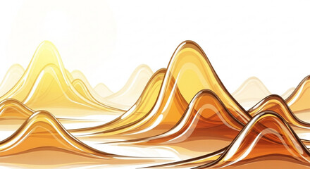 Abstract golden fluid waves background design for website banner and presentation template and wallpaper use