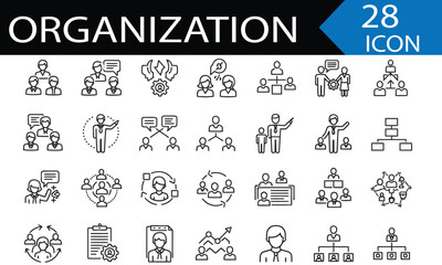 Vector set of cartoon people and wedding icon illustrations