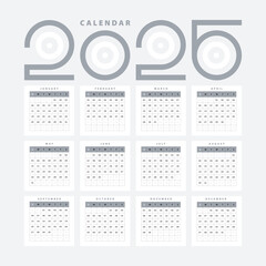 Simple Vector Calendar 2026
