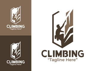 Mountain Climbing Logo Modern Summit Exploration Mark