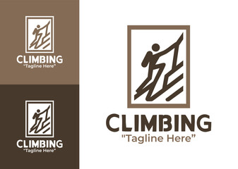 Mountain Climbing Logo Dynamic Outdoor Peak Identity