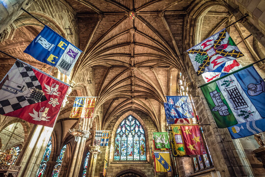 Preston Aisle in Cathedral of Saint Giles - High Kirk, Church of Scotland in Edinburgh city, Scotland