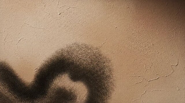 Textured tan wall with soft shadows and natural imperfections
