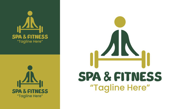 Spa and Fitness Logo Balanced Wellness Sport Identity