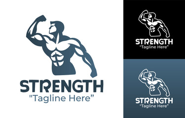 Strength Logo Minimal Strong Fitness Symbol