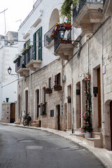 Locorotondo in the Apulia region of Italy. A picturesque and historic circular town. A fragment of the old town.
