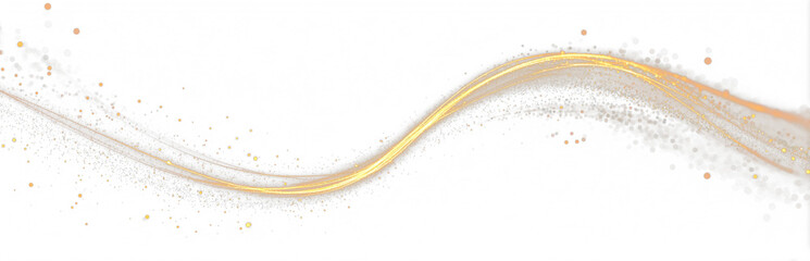 Golden swirl abstract glowing dynamic lines light trails luxury sparkle magic.
