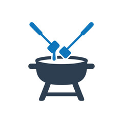 Swiss Cheese Fondue Pot Icon