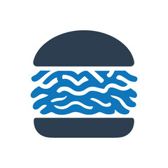 Pulled Pork Burger Sandwich Icon
