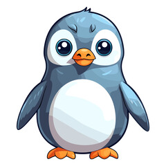 Obraz premium An adorable and chubby penguin character illustration