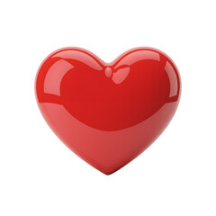 Red heart shape with reflections on black background love symbol