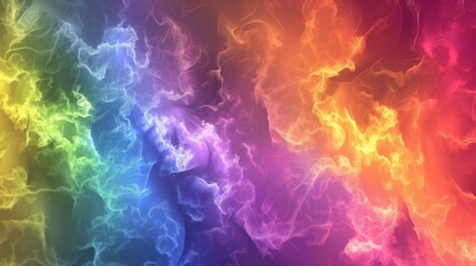 Colorful rainbow floral petal pattern in vibrant hues. Abstract fractal flower background