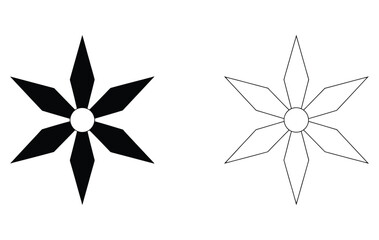 Elegant floral designs for your creative projects featuring striking geometric flower shapes in black and white perfect for logos and branding