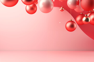 Christmas pink background