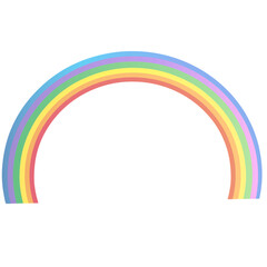 Multi coloured rainbow isolated on white, Transparent rainbow Vector illustration