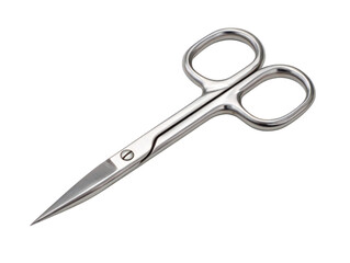 Obraz premium Stainless steel scissors, sharp cutting tool for sewing, grooming or medical use, isolated on white background