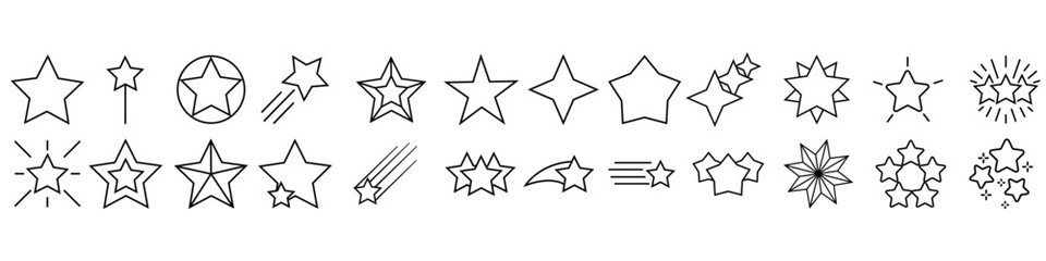 Star icon vector set. Five star illustration sign collection. rating symbol.