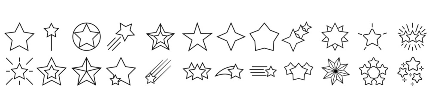 Star icon vector set. Five star illustration sign collection. rating symbol.