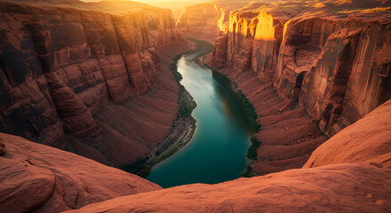 Horseshoe Bend Landscape at Golden Hour