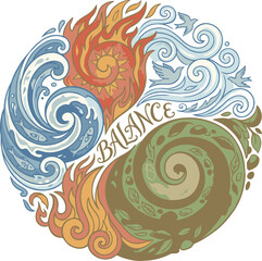 Discover the harmonious balance of earth fire water and air elements beautifully entwined in nature