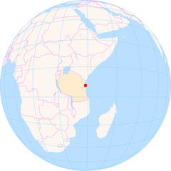 Location Map of Abeid Amani Karume Int. Airport (Zanzibar, Zanzibar West, Tanzania). IATA-code: ZNZ. No labels at all.
