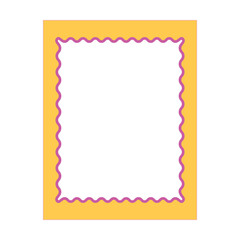 Colorful retro decorative frame border abstract shape vector illustration