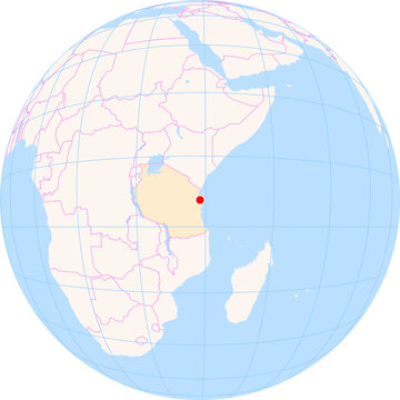 Location Map of Abeid Amani Karume Int. Airport (Zanzibar, Zanzibar West, Tanzania). IATA-code: ZNZ. No labels at all.