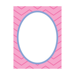 Colorful retro decorative frame border abstract shape vector illustration