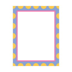 Colorful retro decorative frame border abstract shape vector illustration