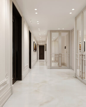 empty corridor in a hotel