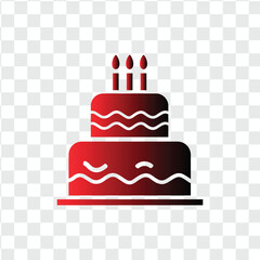 A sweet vector of a birthday cake with candles for a happy party celebration