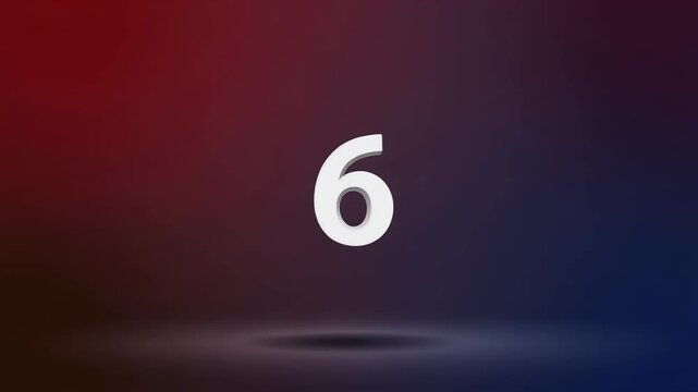 Countdown Numbers - A Visual Representation of Time and Sequence.