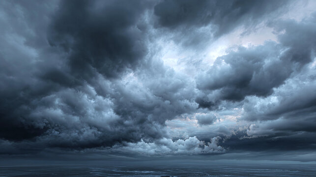 Dramatic storm clouds gathering ominously in the sky, conveying a sense of impending weather