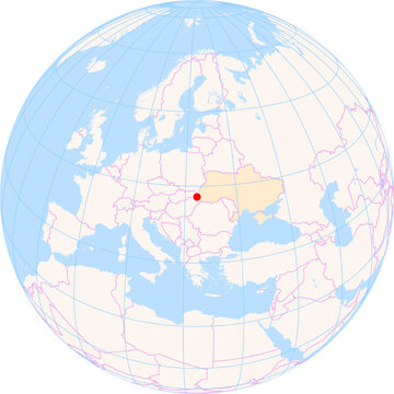 Location Map of Uzhhorod Int. Airport (Uzhgorod, Transcarpathia, Ukraine). IATA-code: UDJ. No labels at all.