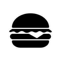 Silhouette of a hamburger fast food icon.