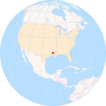 Location Map of Alexandria Int. Airport (Alexandria, Louisiana, United States). IATA-code: AEX. No labels at all.