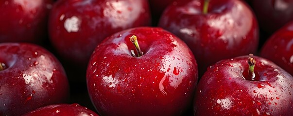 Abstract red fiber optic cables with blue and teal bokeh lights