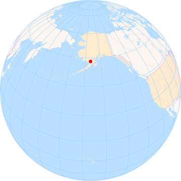 Location Map of King Salmon Airport (King Salmon, Alaska, United States). IATA-code: AKN. No labels at all.